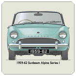 Sunbeam Alpine Series I 1959-60 Coaster 2